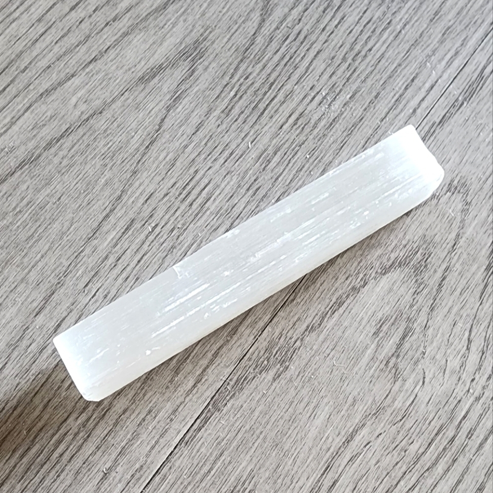 White Selenite Crystal Wand Stick Chakra Cleansing New